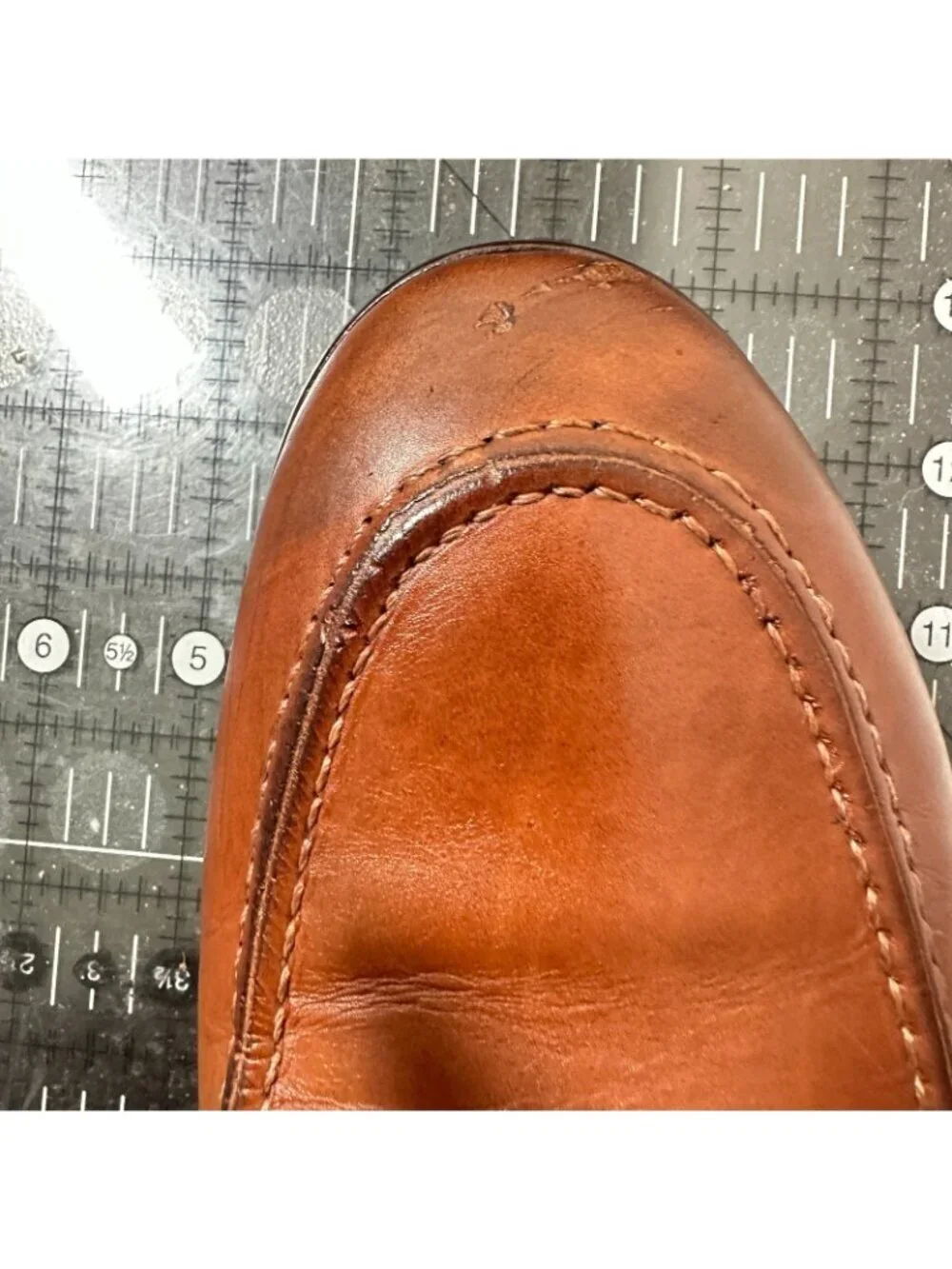 J&M 1850 Johnston & Murphy Men Size 11.5M Brown Leather Loafer Dress Shoes